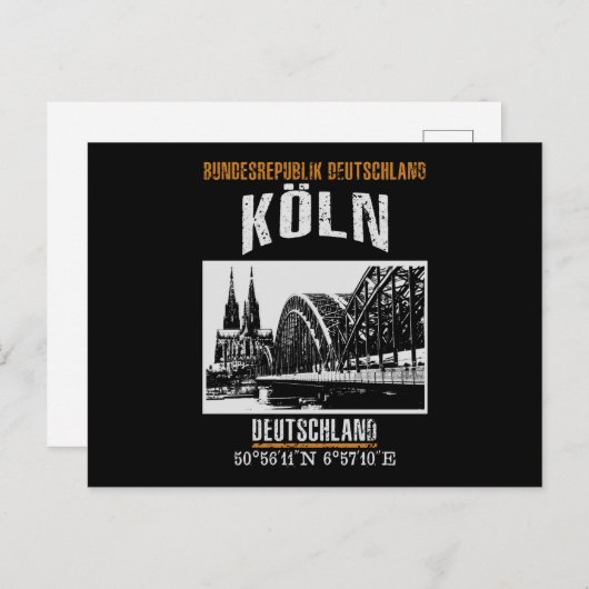 Carte Postale Cologne (Devant / Derrière)