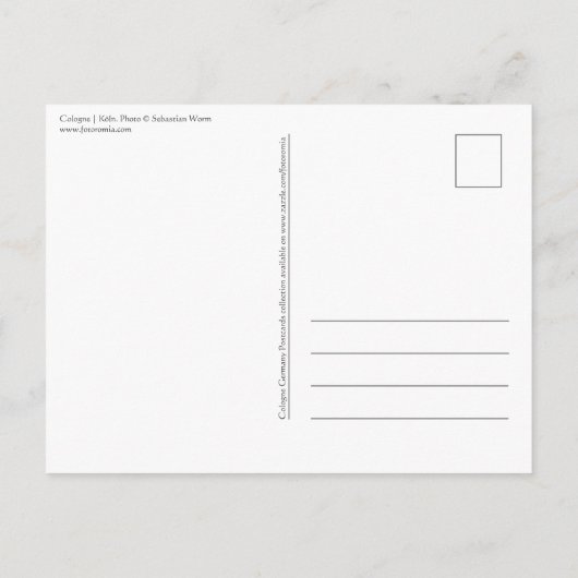 Carte Postale Cologne Allemagne (Dos)