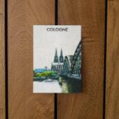 Carte Postale Cologne Allemagne Panorama Vue Peinture