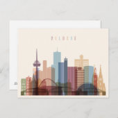 Carte Postale Cologne, Allemagne | Ville Skyline (Devant / Derrière)