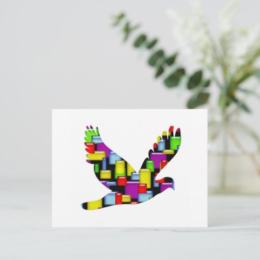 Carte Postale colombe (Debout devant)