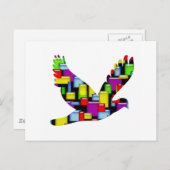 Carte Postale colombe (Devant / Derrière)