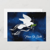 Carte Postale Colombe blanche (Devant / Derrière)