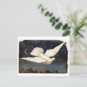 Carte Postale colombe blanche (Debout devant)