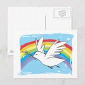 Carte Postale Colombe de la paix (Devant / Derrière)