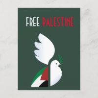 colombe de paix avec le drapeau palestinien