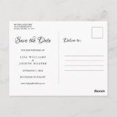 Carte Postale Colombes dorées et cœurs élégants Script Annonce d (Dos)