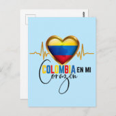 Carte Postale Colombia en mi Corazon Colombian Pride (Devant / Derrière)