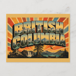 Carte Postale Colombie-Britannique Canada Montagnes Forêt Pluvia