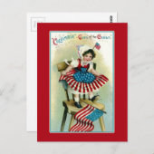 Carte Postale Colombie-Britannique vintage avec drapeaux (Devant / Derrière)