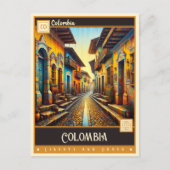 Carte Postale Colombie | Peinture Vintage (Devant)