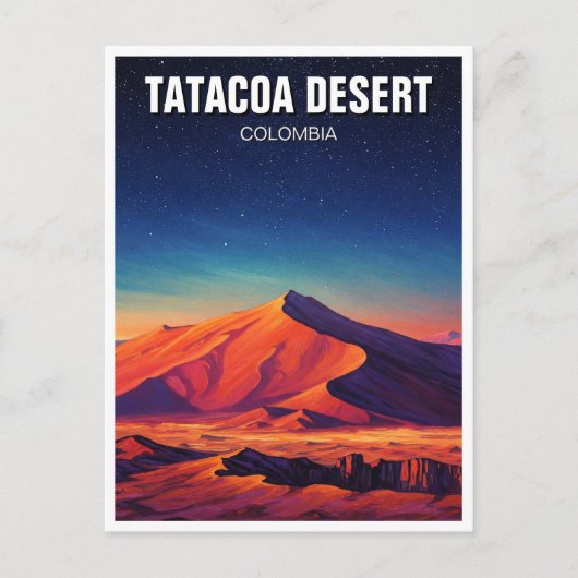 Carte Postale Colombie Tatacoa Desert Nuit Voyage (Devant)