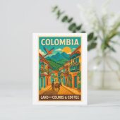 Carte Postale Colombie – Terre de Couleurs & Café (Debout devant)