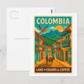 Carte Postale Colombie – Terre de Couleurs & Café (Devant / Derrière)