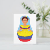 Carte postale colombienne Matryoshka (Debout devant)