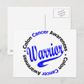 Carte Postale Colon Cancer Warrior (Devant / Derrière)