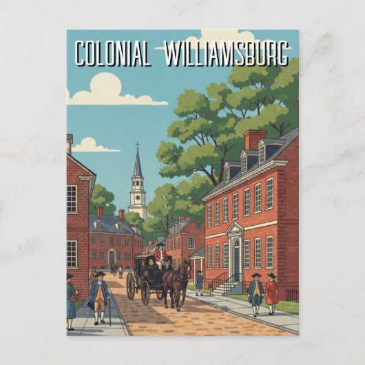 Carte Postale Colonial Williamsburg Virginia Travel (Devant)