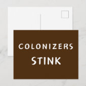 Carte Postale Colonisateurs puent (Devant / Derrière)