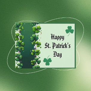 Carte Postale Colonne shamrock Fête de la St. Patrick