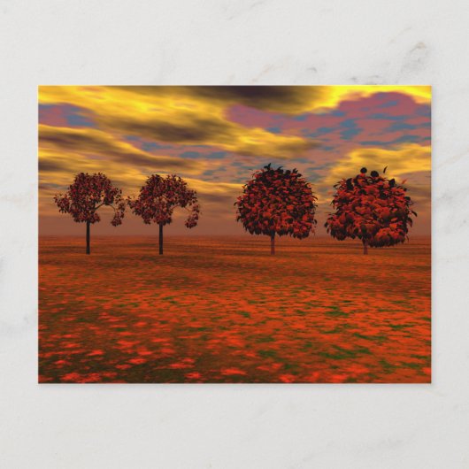 Carte Postale Colonnes d'automne Maple Trees Cadeaux d'art (Devant)