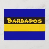 Carte Postale Colonnes de bande de drapeau de la Barbade (Devant)
