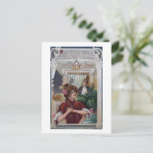 Carte Postale Colonnes de femmes et d'hommes sur les côtés (Debout devant)