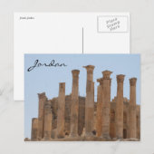 Carte Postale colonnes romaines jerash (Devant / Derrière)