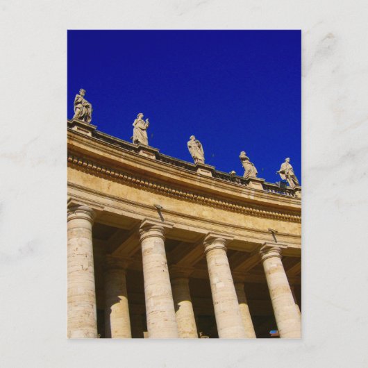 Carte Postale colonnes vatican bleu (Devant)