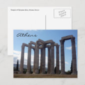 Carte Postale colonnes zeus (Devant / Derrière)