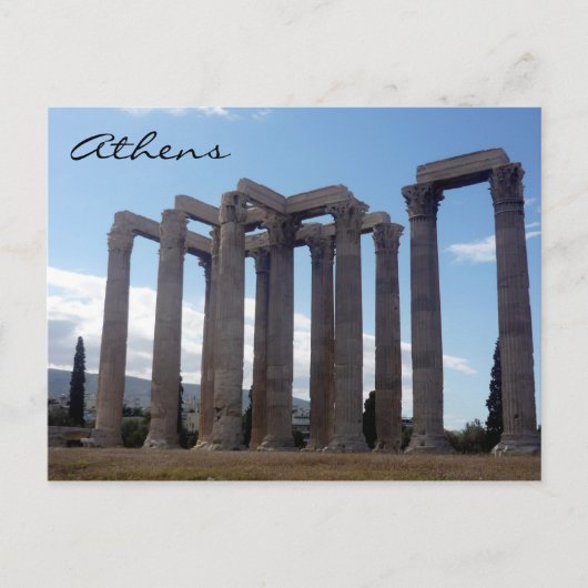 Carte Postale colonnes zeus (Devant)