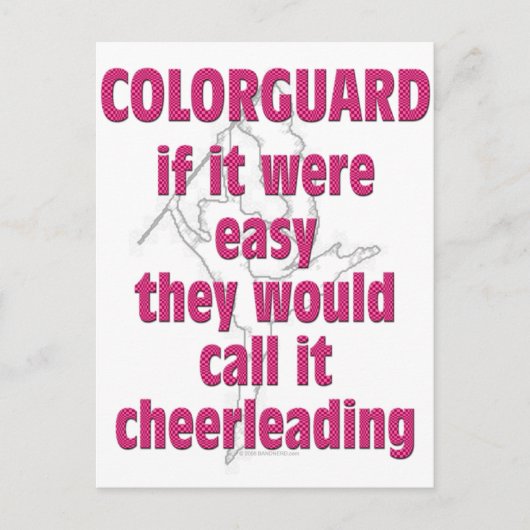 Carte Postale Color Guard : Si C'Était Facile... (Devant)