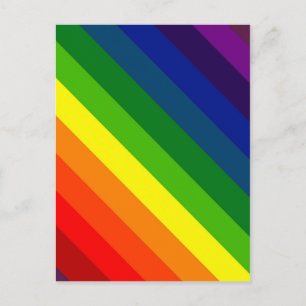 Carte Postale COLOR ME A RAINBOW (Striped design) ~