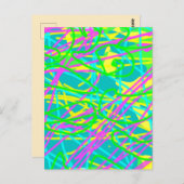 Carte Postale Color My Dreams Scribble Motif Expressive Artsy (Devant / Derrière)