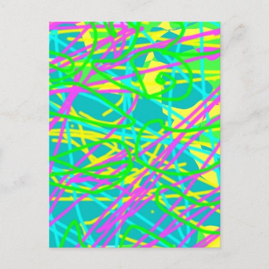 Carte Postale Color My Dreams Scribble Motif Expressive Artsy (Devant)