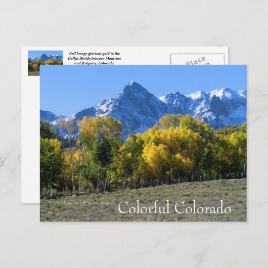 Carte postale Colorado (Devant / Derrière)