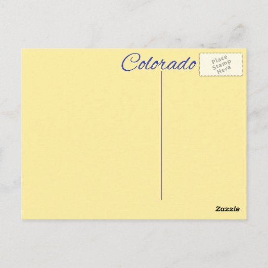 Carte postale - COLORADO (Dos)