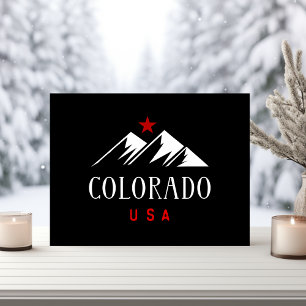 Carte Postale Colorado cool USA Monts avec Star Dark Color