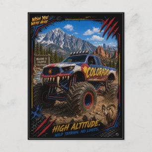 Carte Postale Colorado Monster Truck Art Tout-Terrain