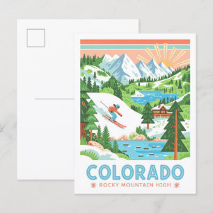 Carte Postale Colorado Montagne des Rocheuses Haut Voyage d'été