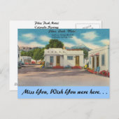 Carte Postale Colorado, motel Pikes Peak (Devant / Derrière)