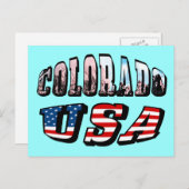 Carte Postale Colorado Picture et USA Text (Devant / Derrière)