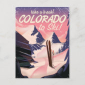 Carte Postale Colorado poster de voyage rétro (Devant)