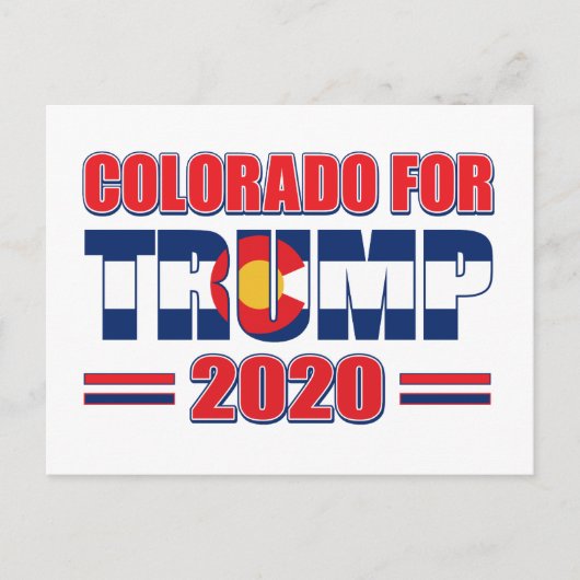 Carte Postale Colorado pour Trump - Trump 2020 (Devant)