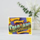 Carte Postale Colorado Salutations Des États-Unis (Debout devant)