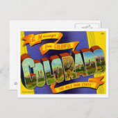 Carte Postale Colorado Salutations Des États-Unis (Devant / Derrière)
