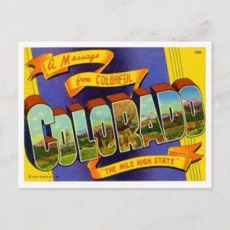 Carte Postale Colorado Salutations Des États-Unis