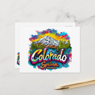 Carte Postale Colorado Springs, Colorado Mont Pikes Peak
