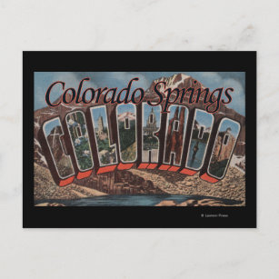 Carte Postale Colorado Springs, Colorado - Scènes de grandes let