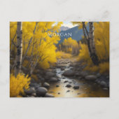 Carte Postale Colorado Stream & Aspen Trees Art, Nom, Message (Devant)