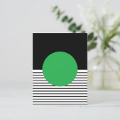 Carte Postale Colorbloc noir blanc et cercle vert (Debout devant)